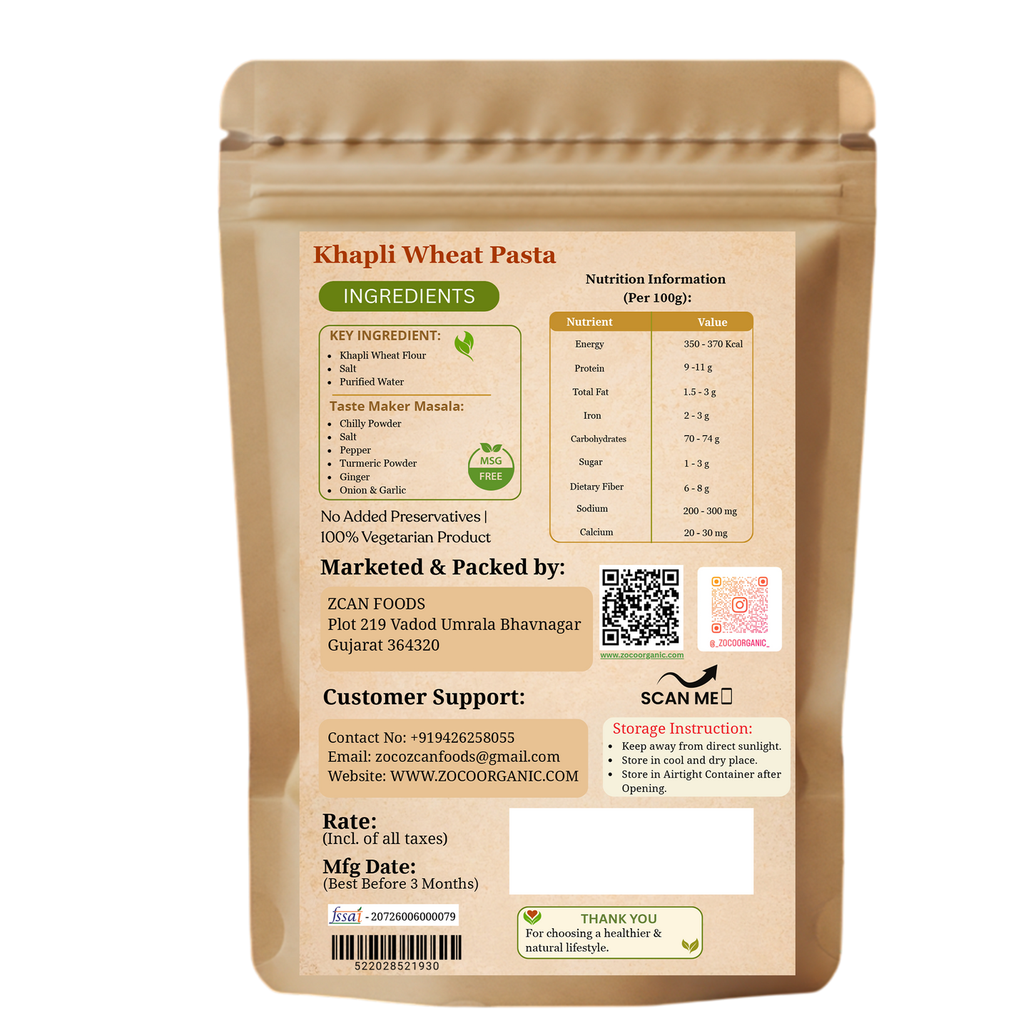 Khapli Wheat Pasta | Healthy Emmer Wheat Pasta
