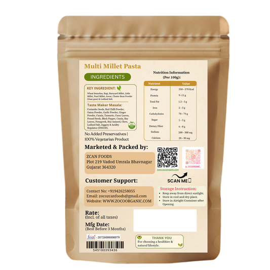 Multi Millet Pasta | Made with Nutritious Millets