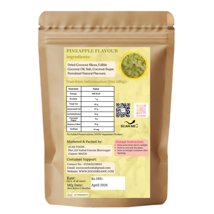 Healthy Coconut Chips – Pineapple Flavour