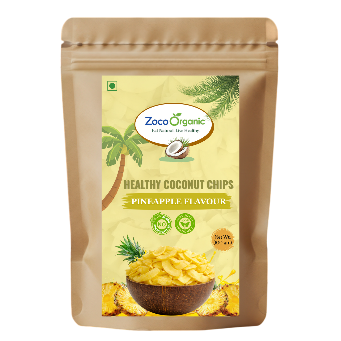 Healthy Coconut Chips – Pineapple Flavour