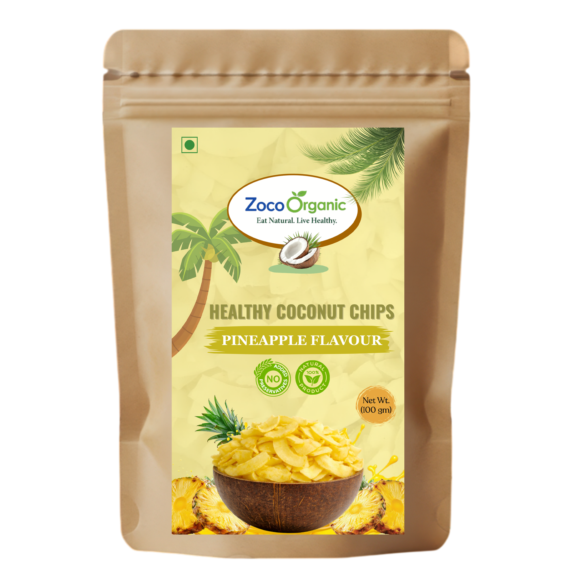 Healthy Coconut Chips – Pineapple Flavour