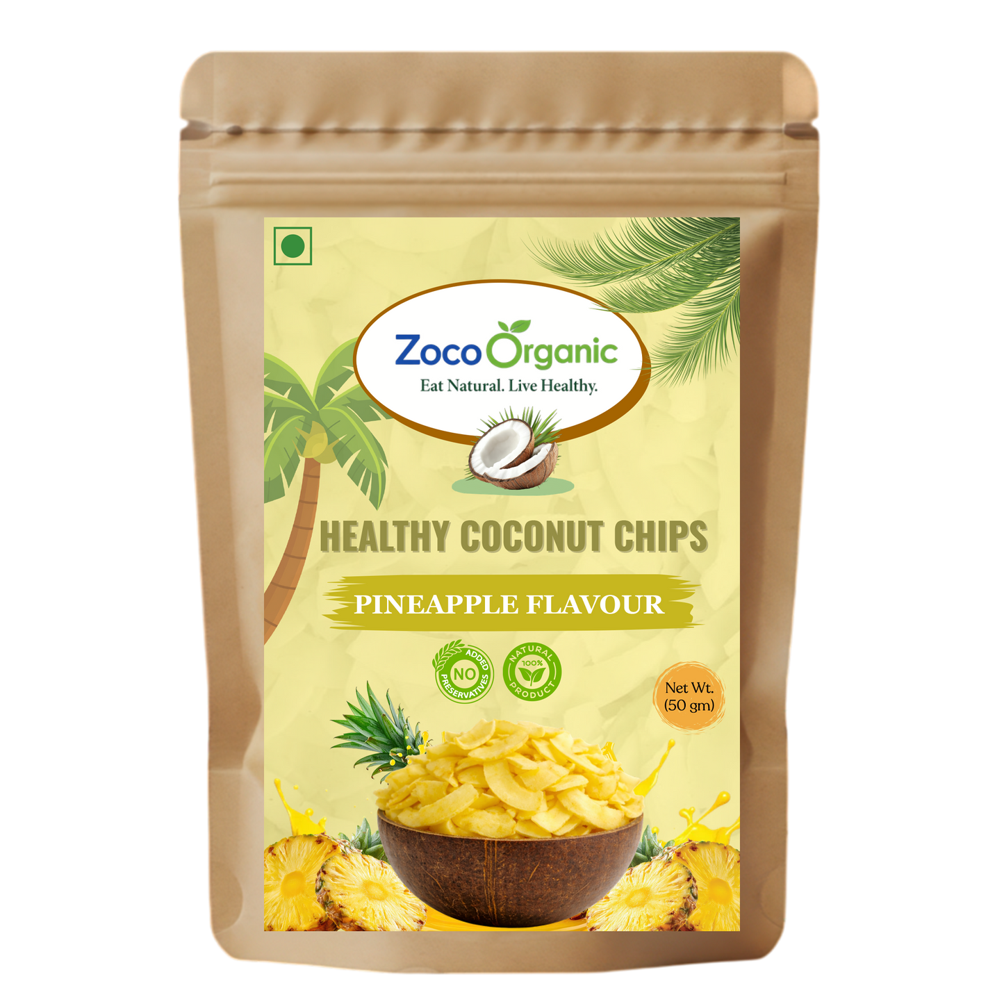 Healthy Coconut Chips – Pineapple Flavour