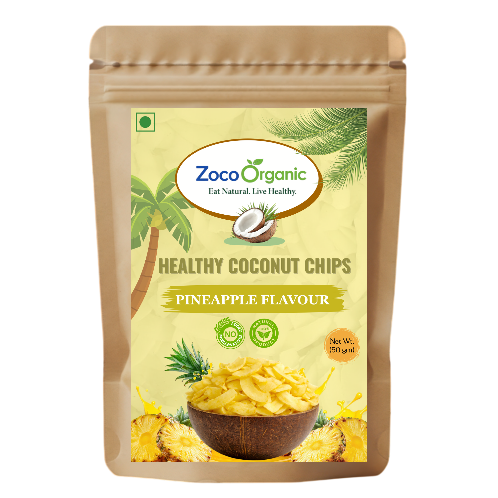 Healthy Coconut Chips – Pineapple Flavour