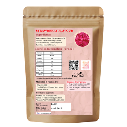 Healthy Coconut Chips – Strawberry Flavour