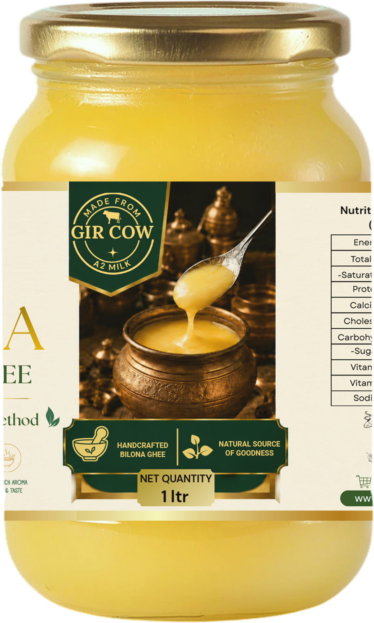 ZocoOrganic A2 Bilona Gir Cow Ghee