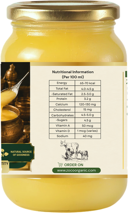 ZocoOrganic A2 Bilona Gir Cow Ghee