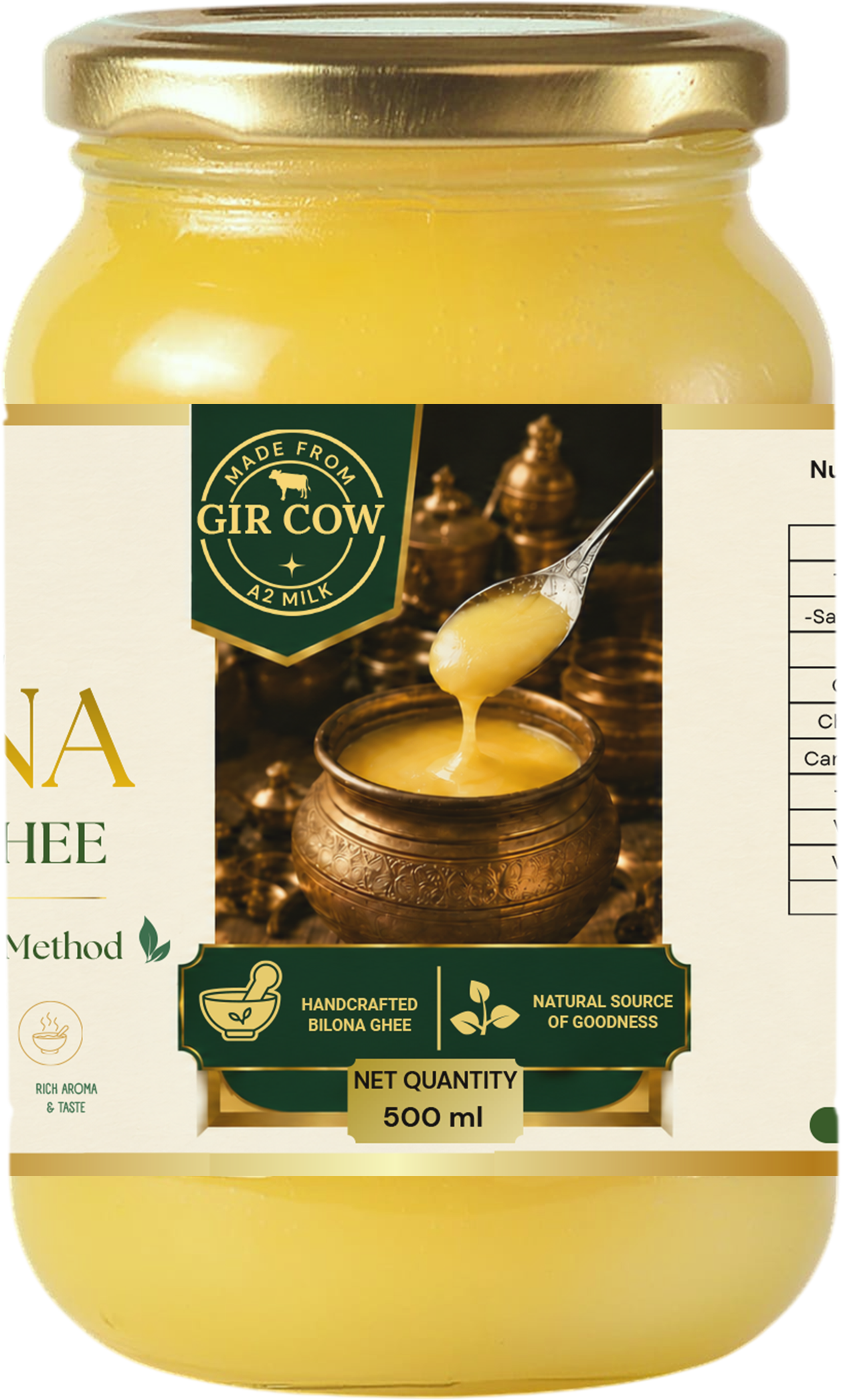 ZocoOrganic A2 Bilona Gir Cow Ghee