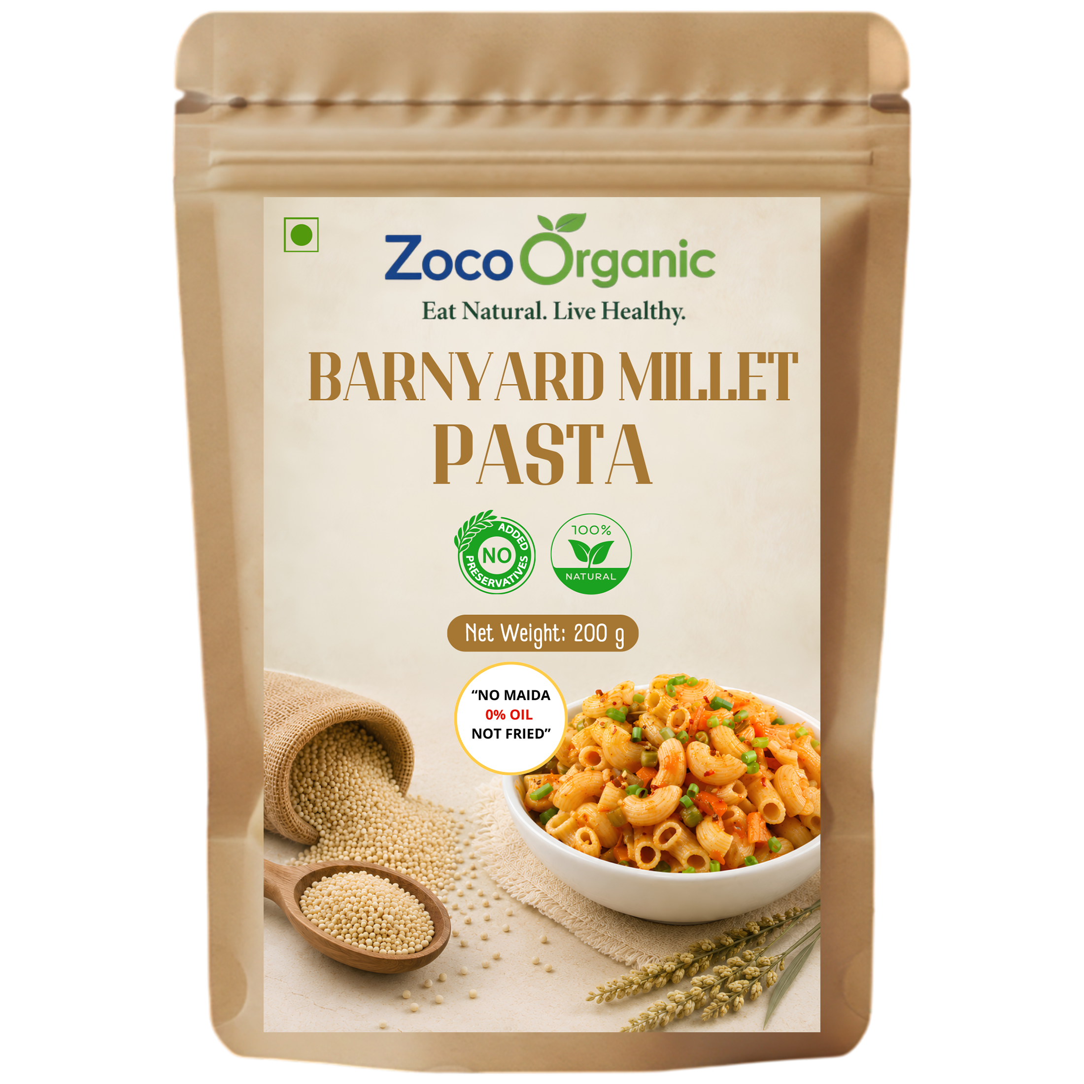 Barnyard Millet Pasta (200g) | No Maida | 100% Natural | Healthy Millet Pasta