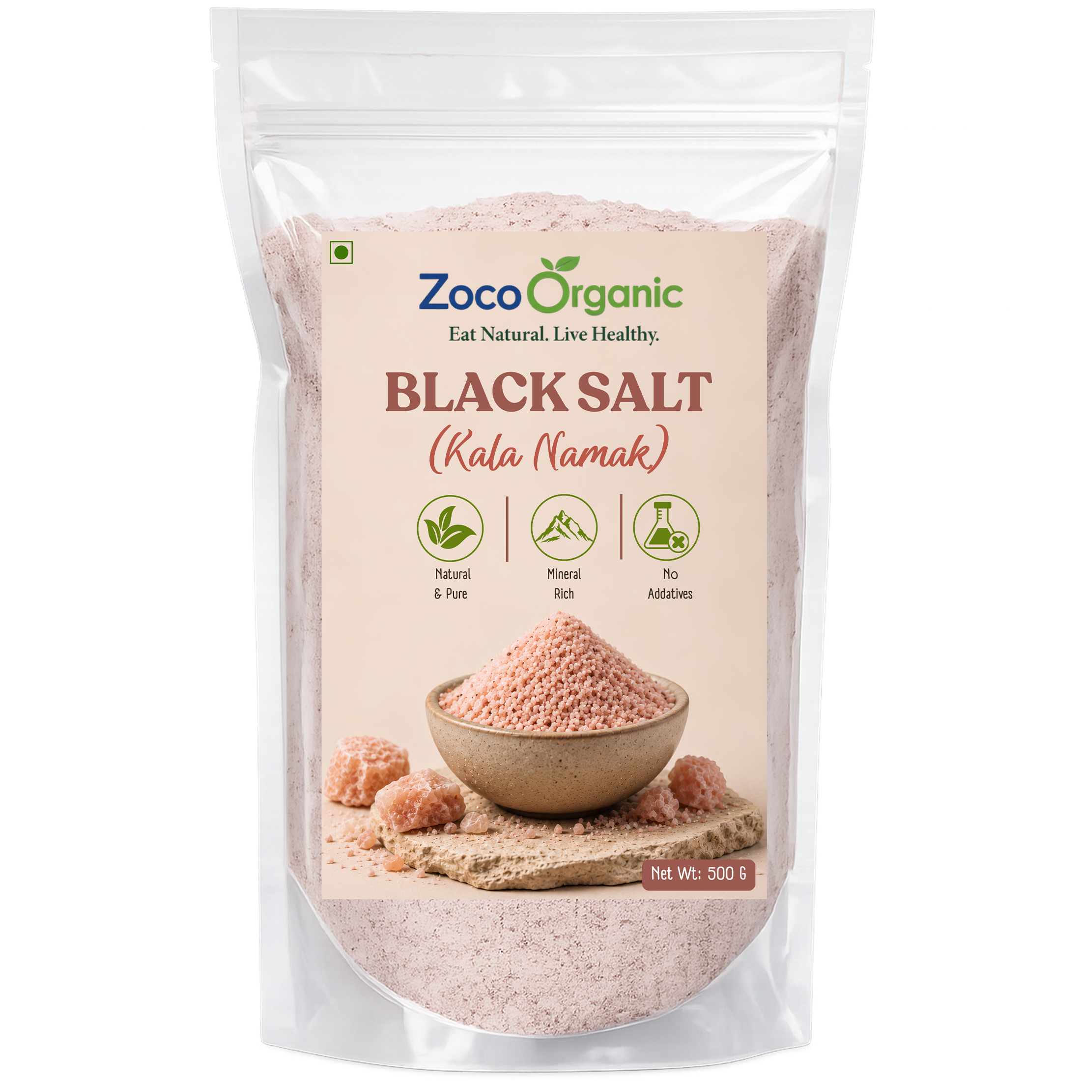 Organic Black Salt (Kala Namak) | Pure & Mineral-Rich Digestive Salt
