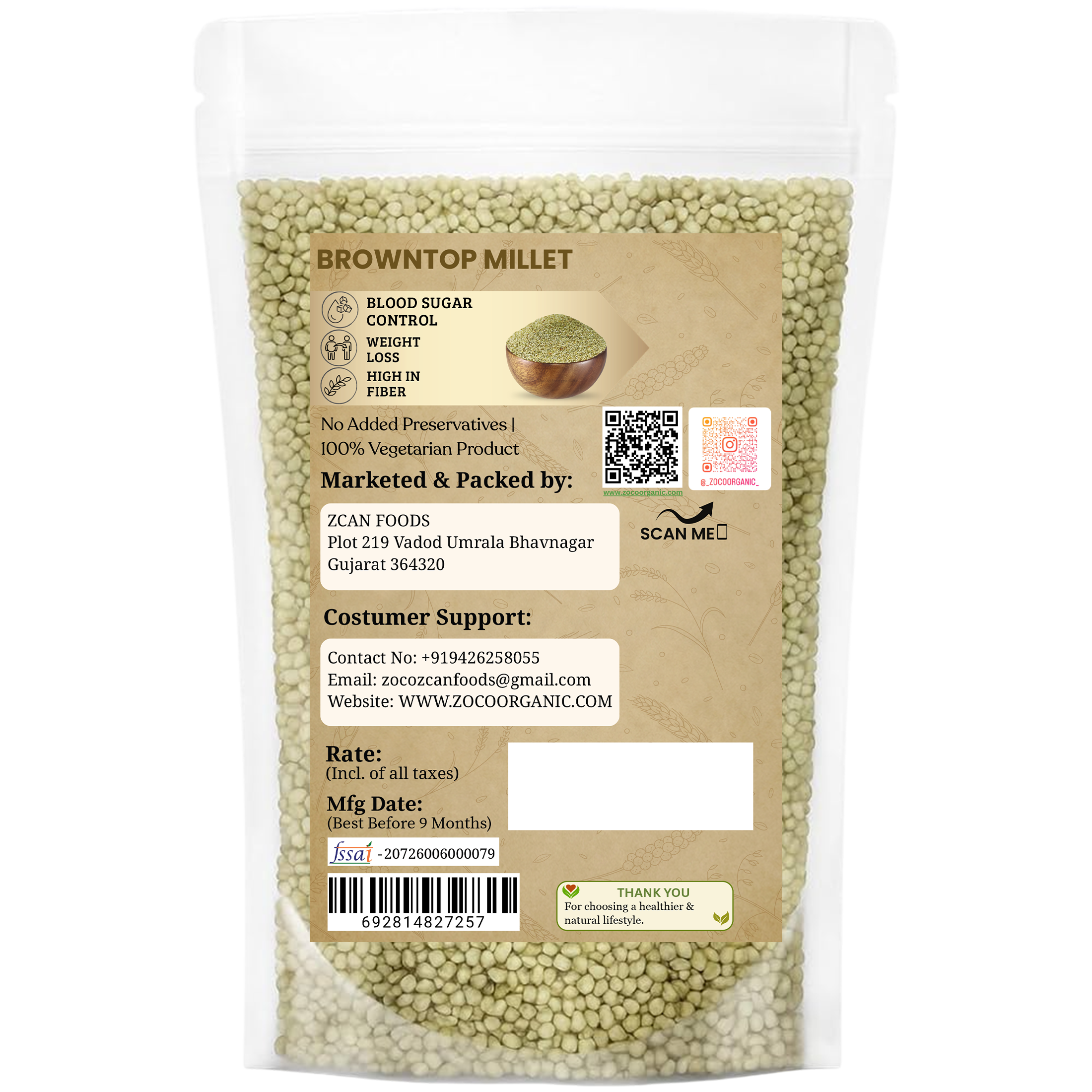Browntop Millet | Premium Natural Millet
