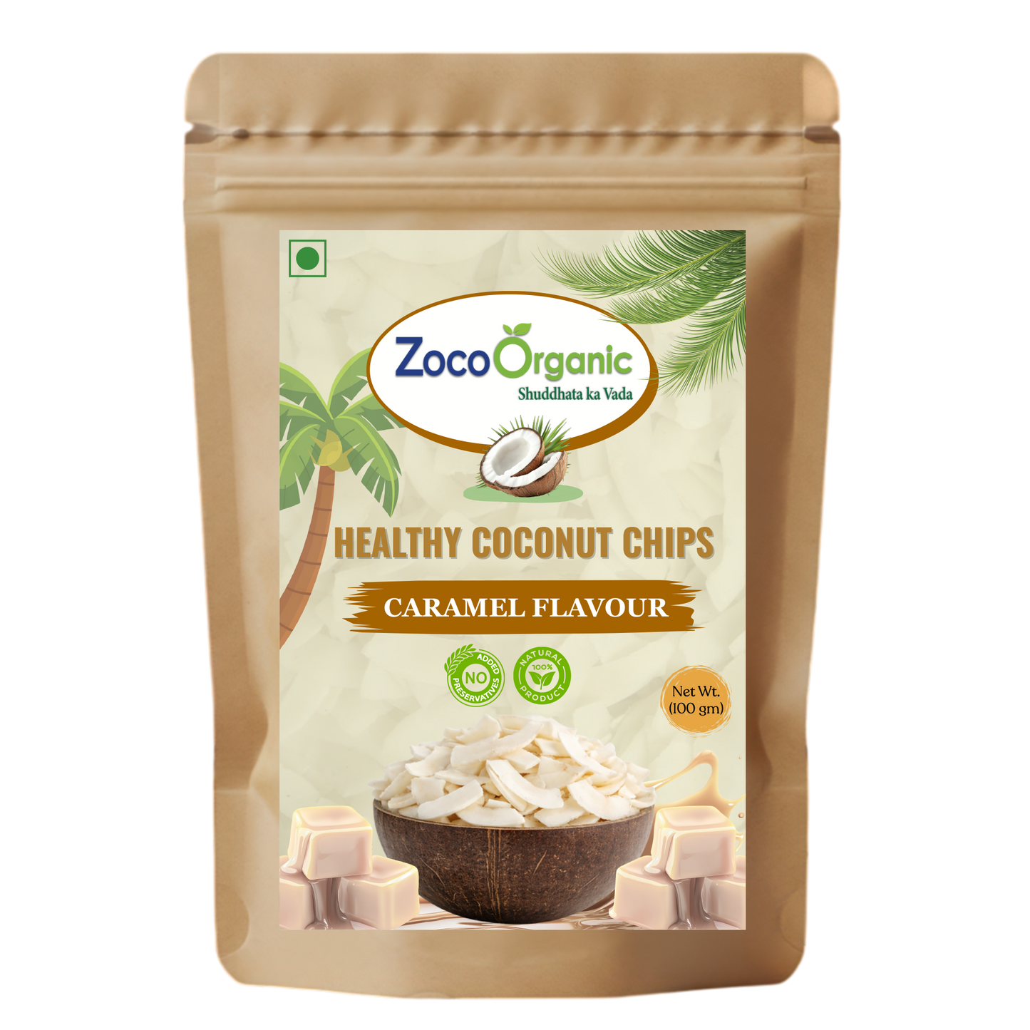 Healthy Coconut Chips – Caramel Flavour