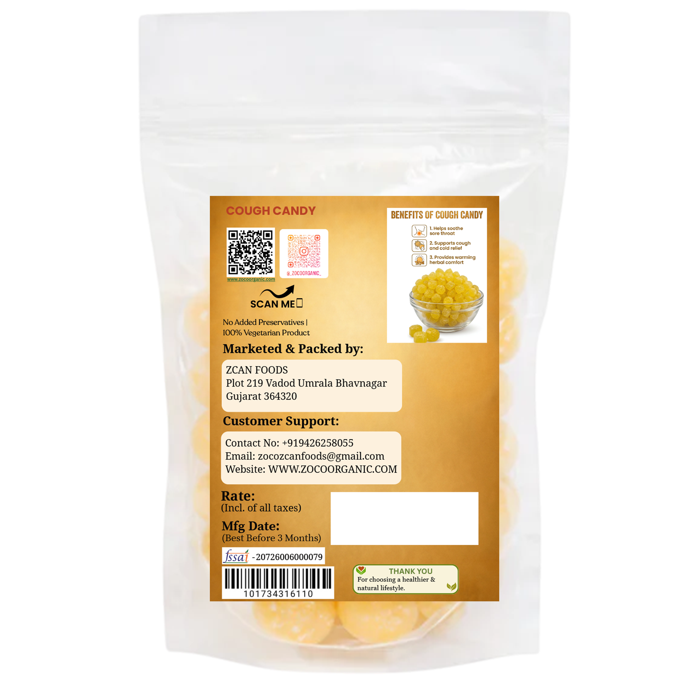 Cough Candy| Herbal Refreshing Candy