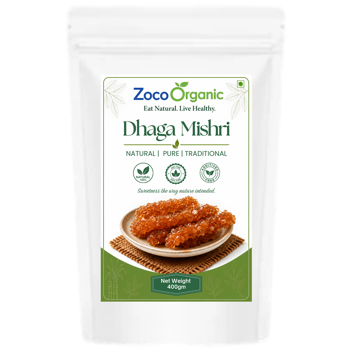 Natural Dhaga Mishri Crystals – Chemical Free Sweetener