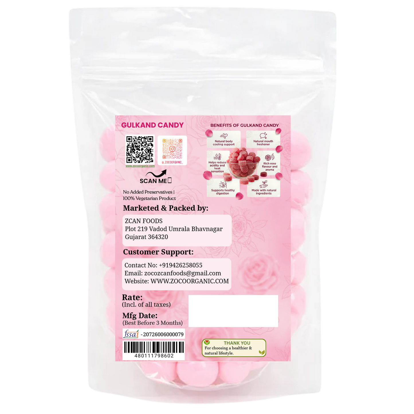 Gulkand Candy | Rose Petal Delight Candy
