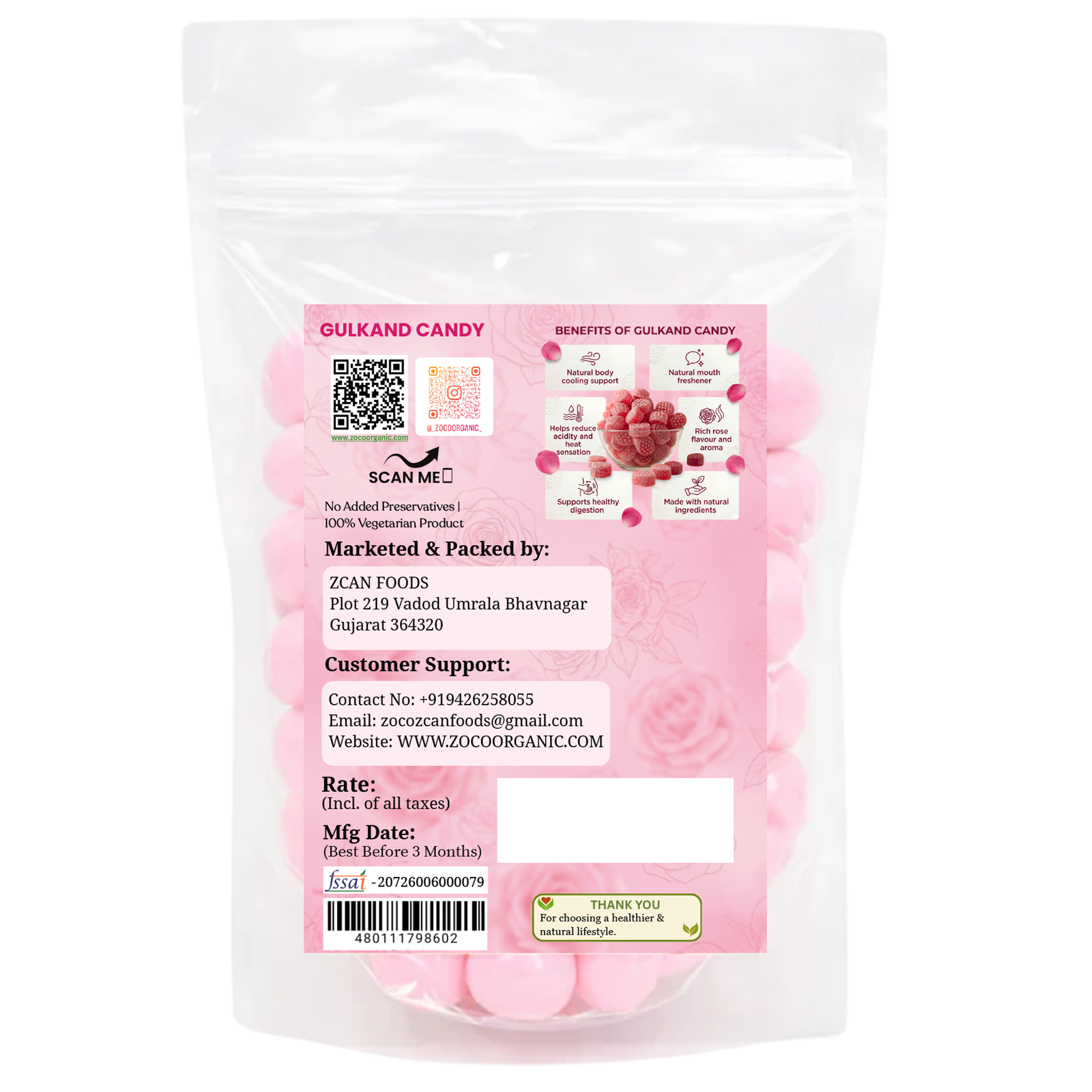 Gulkand Candy | Rose Petal Delight Candy
