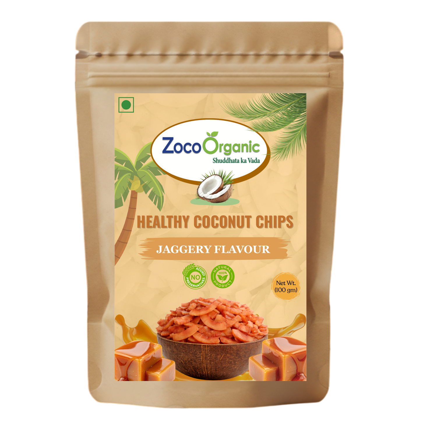 Healthy Coconut Chips – Jaggery Flavour