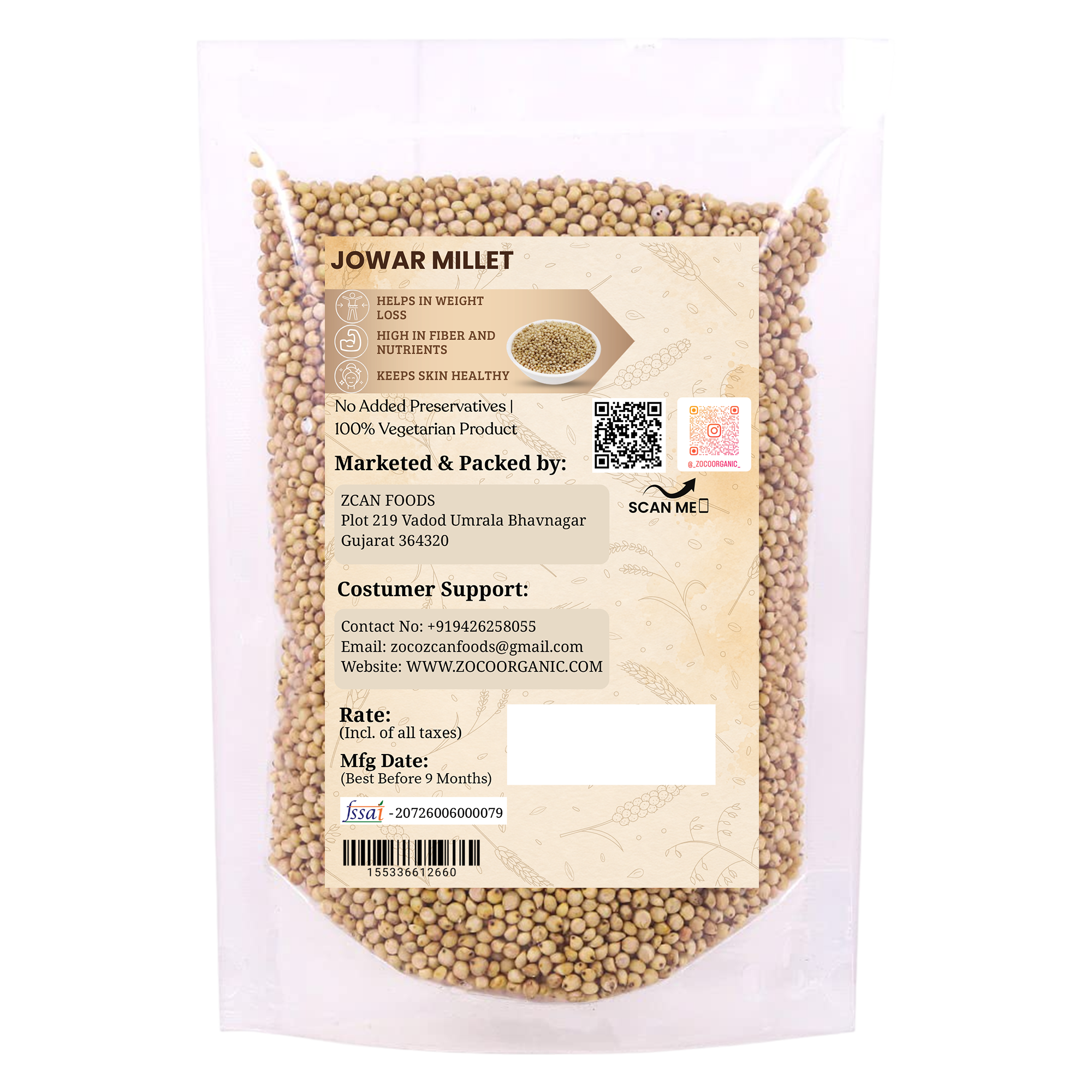 Organic Jowar Millet (Sorghum) | Healthy Gluten Free Grain