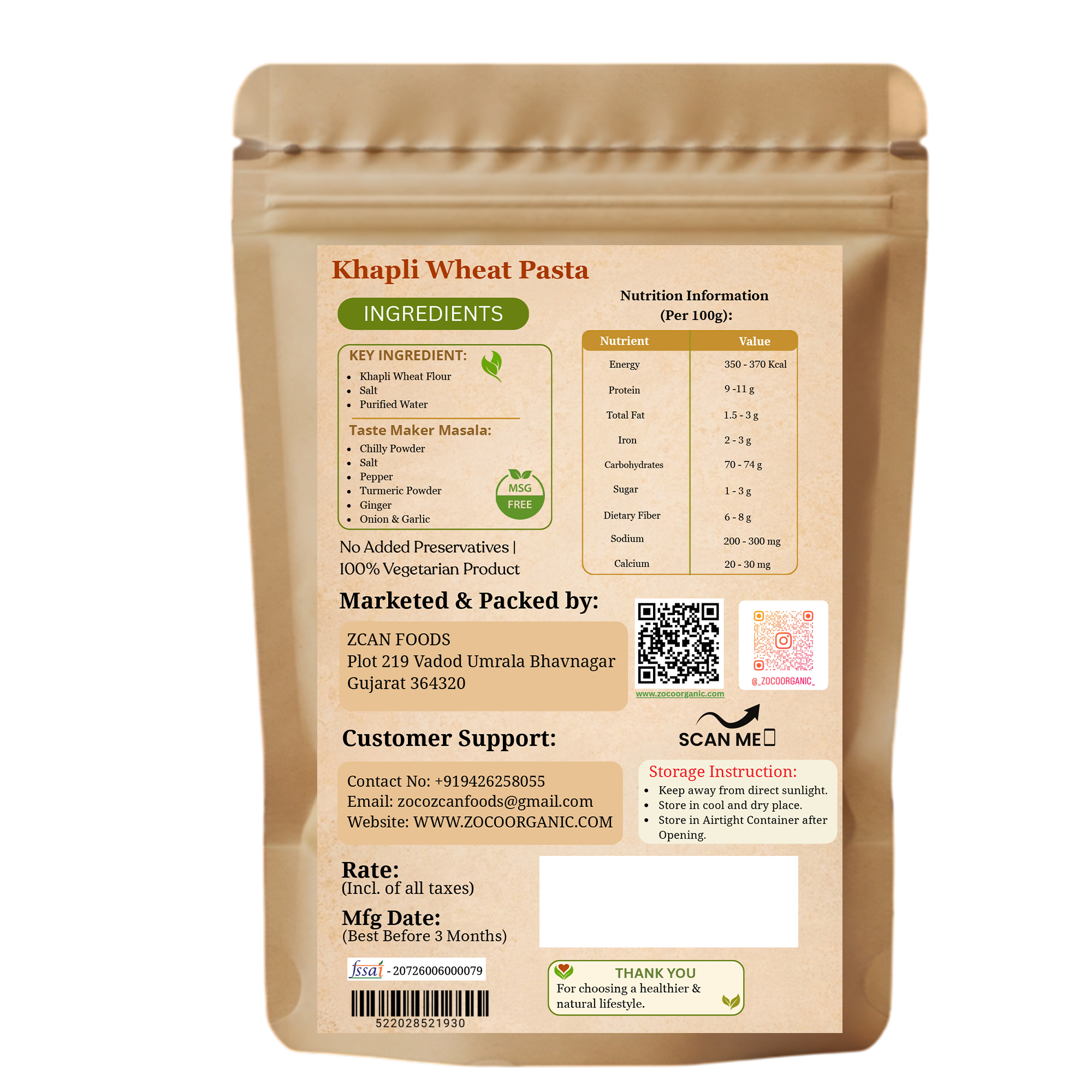 Khapli Wheat Pasta | Healthy Emmer Wheat Pasta