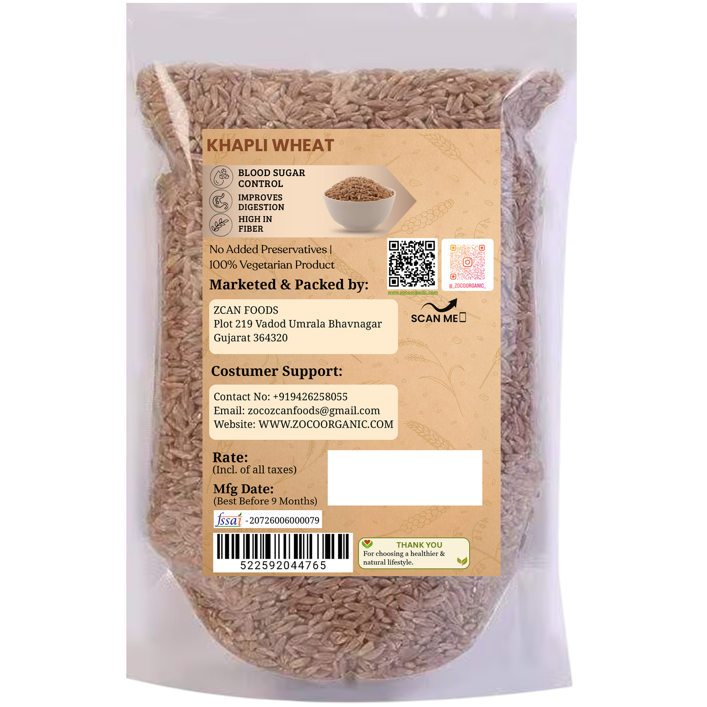 Khapli Wheat | Premium Ancient Whole Grain Wheat