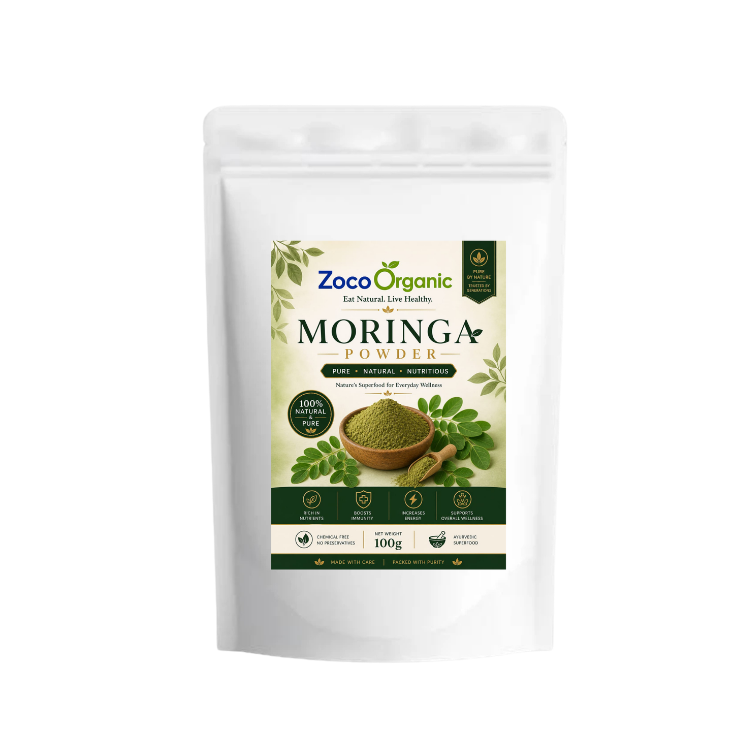 Moringa Powder | Pure & Natural | Superfood Supplement