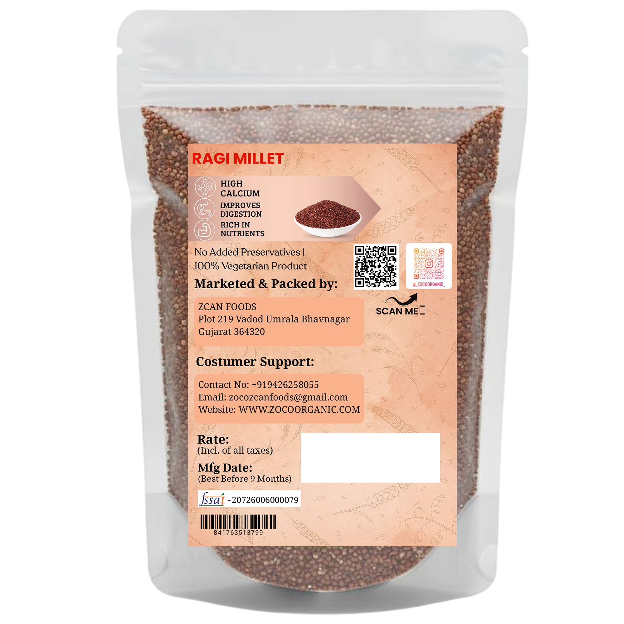 Ragi Millet (Finger Millet) | Natural & Unpolished
