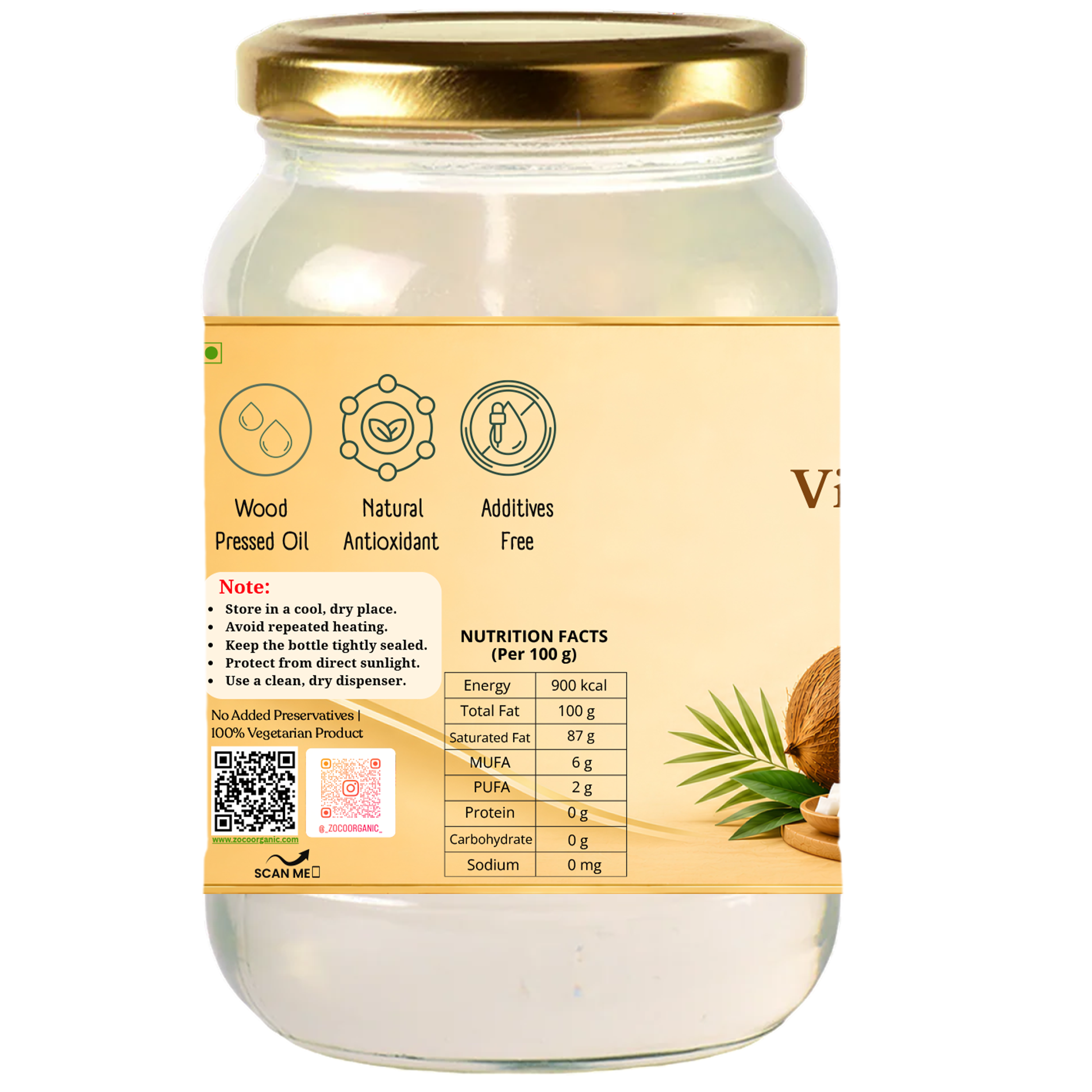 Pure Virgin Coconut Oil | Organic Extra Virgin Oil for Hair, Skin & Cooking