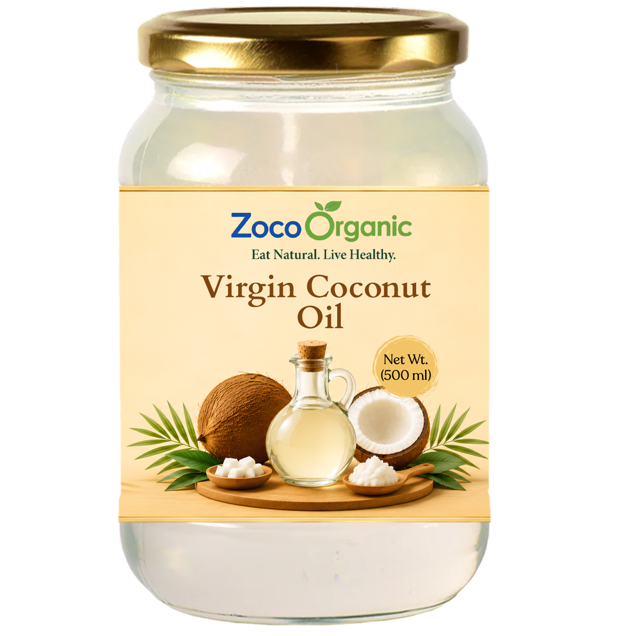 Pure Virgin Coconut Oil | Organic Extra Virgin Oil for Hair, Skin & Cooking